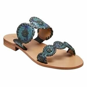 Jack Rogers Lauren Snake Print Sandals